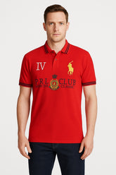 Men’s Red Polo Club Polo Tee